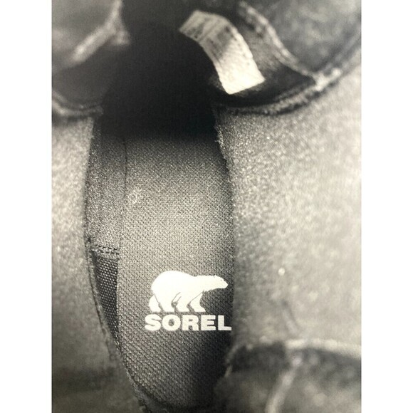 Sorel Chelsea Boots Women's Size 7 Black Leather Pull Tab - Picture 10 of 10
